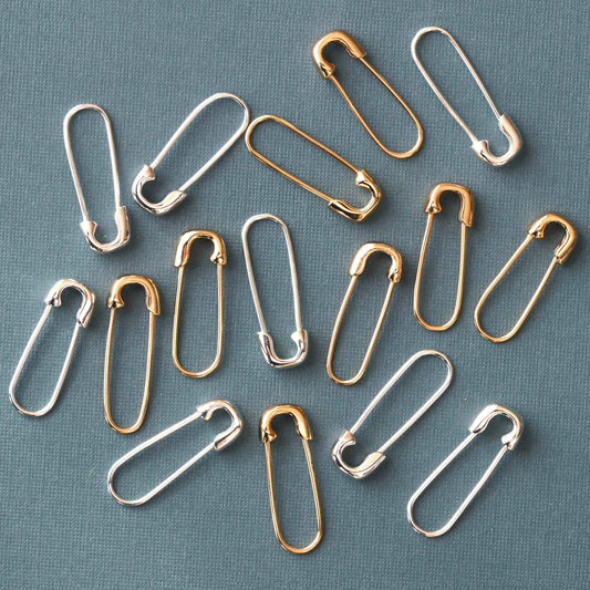 Safety Pin Hoop Earrings