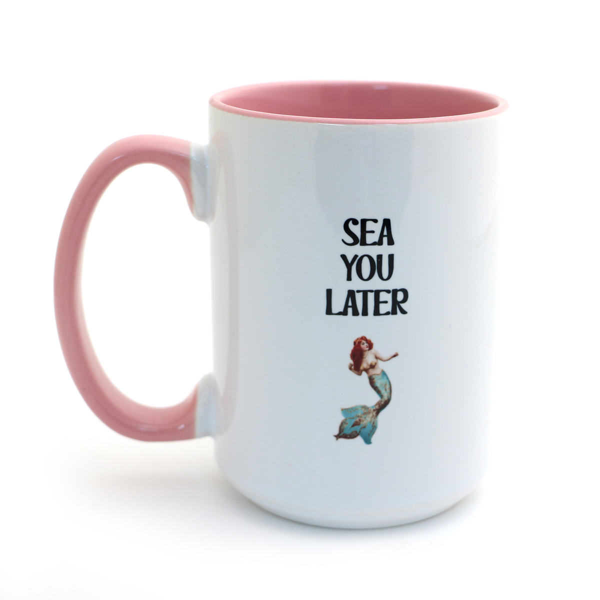 Introverted Mermaid mug, funny coastal nautical gift,15 oz