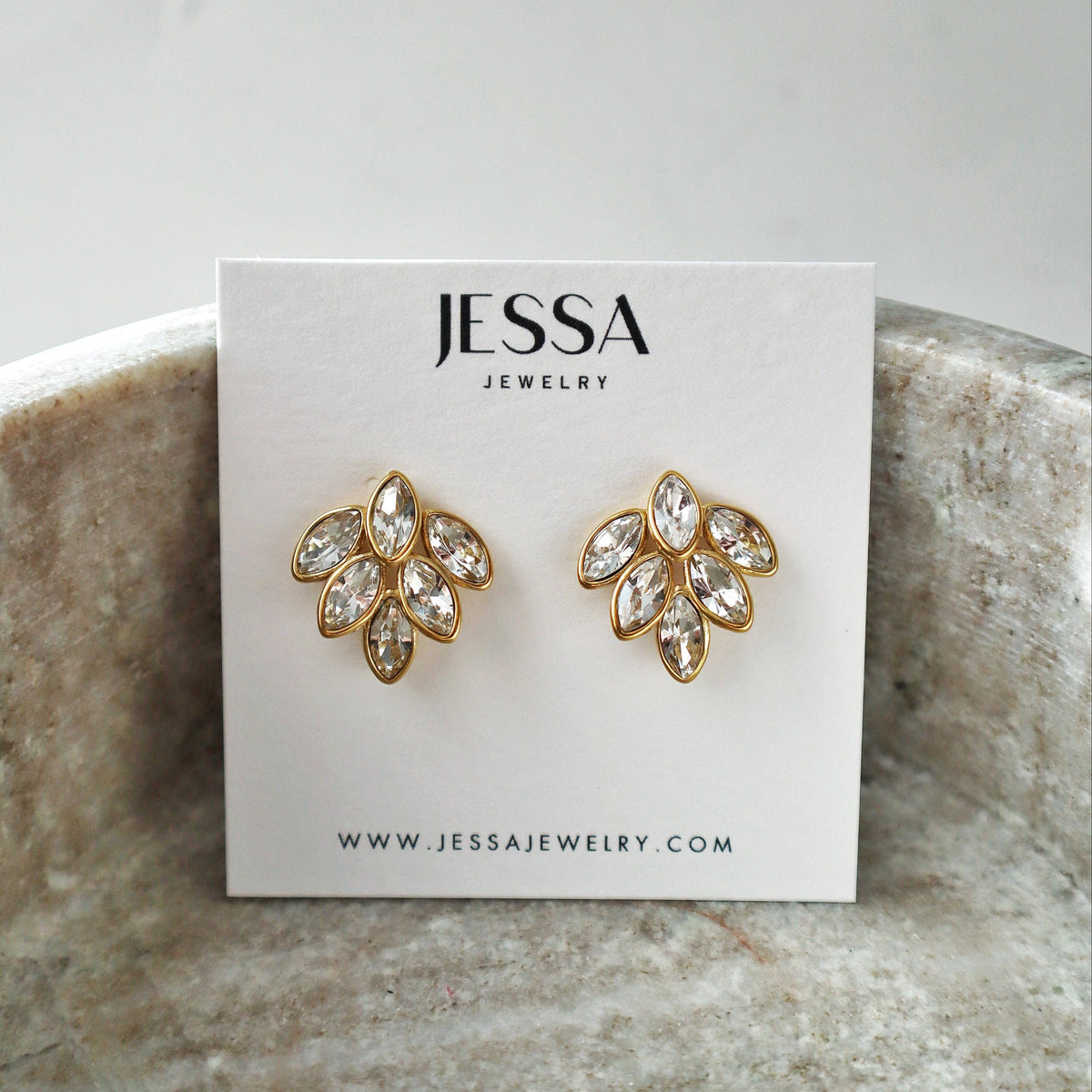 Laurel Earrings | Statement Zirconia Earrings