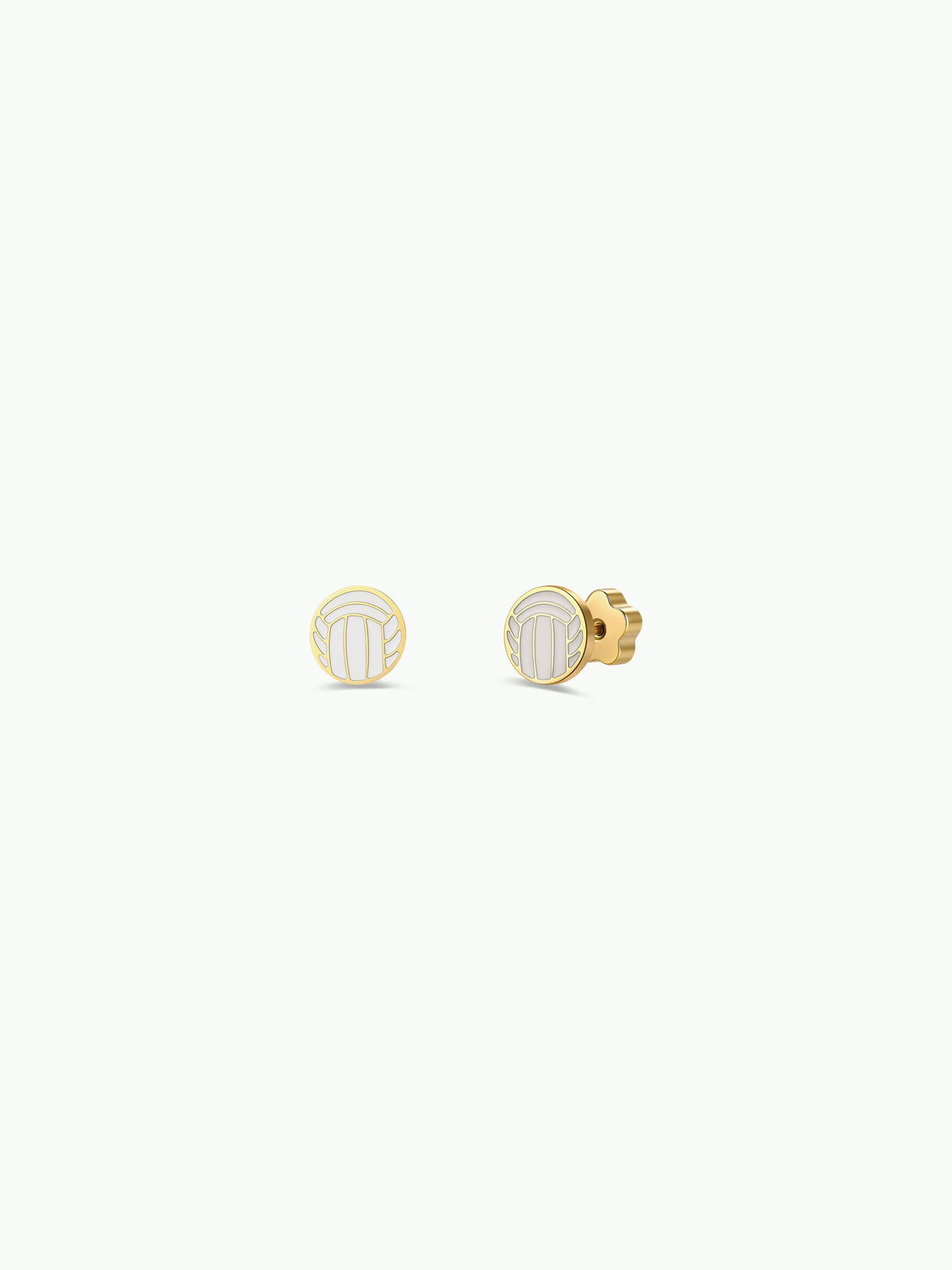 Volleyball Enamel Flat Back Kids Earrings