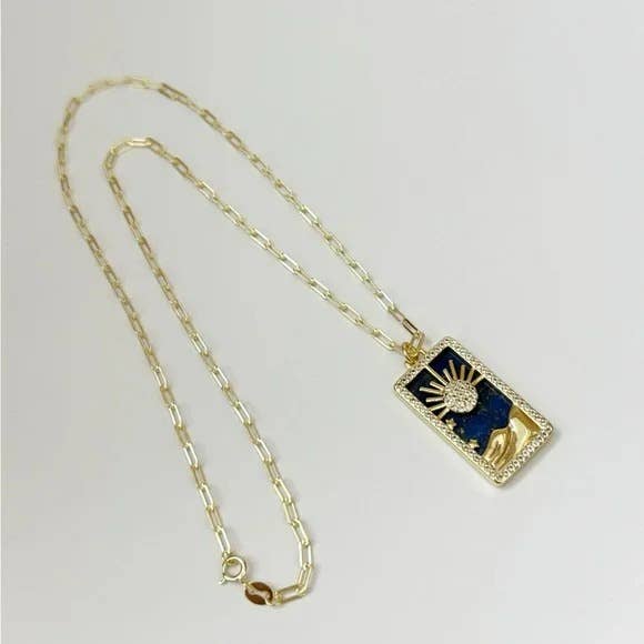 Sun Medallion Tarot Necklace