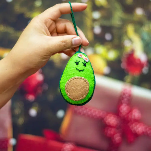 Avocado Felt Xmas Holiday Ornament - Mexico