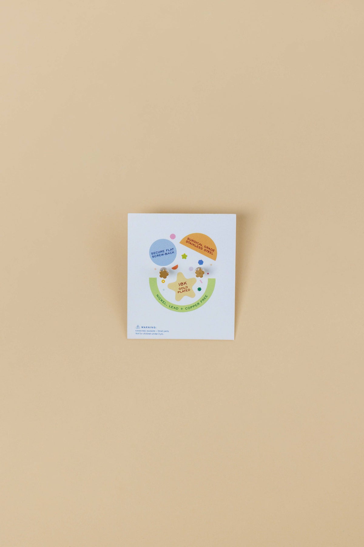 Strawberry Enamel Flat Back Kids Earrings