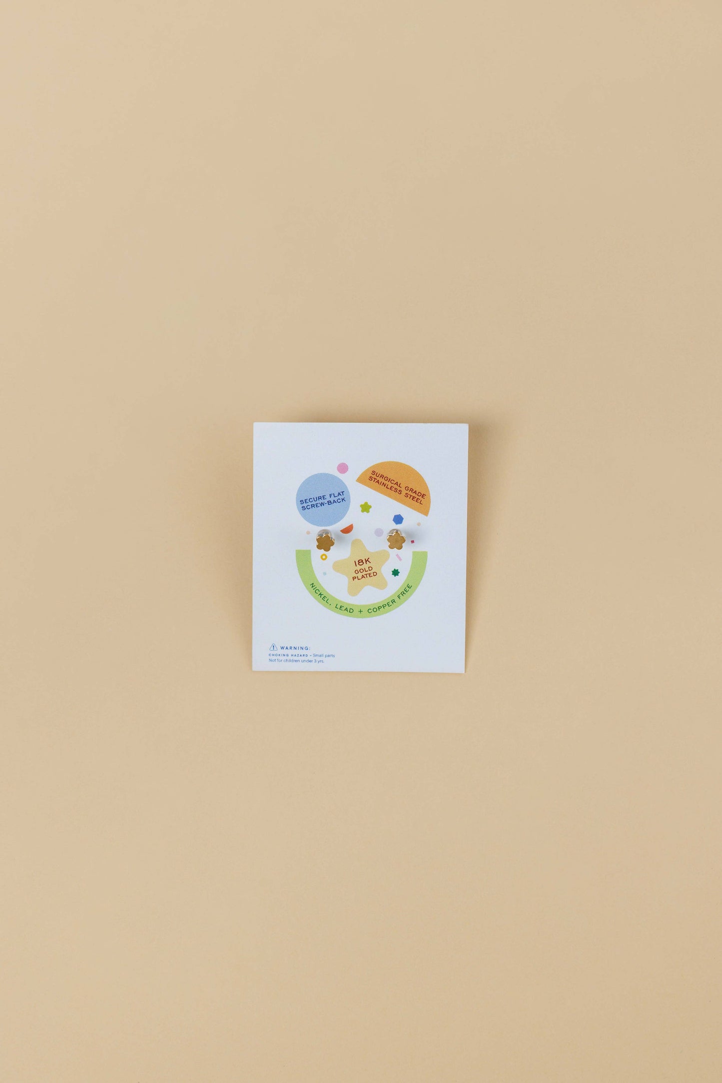 Pizza Enamel Flat Back Kids Earrings