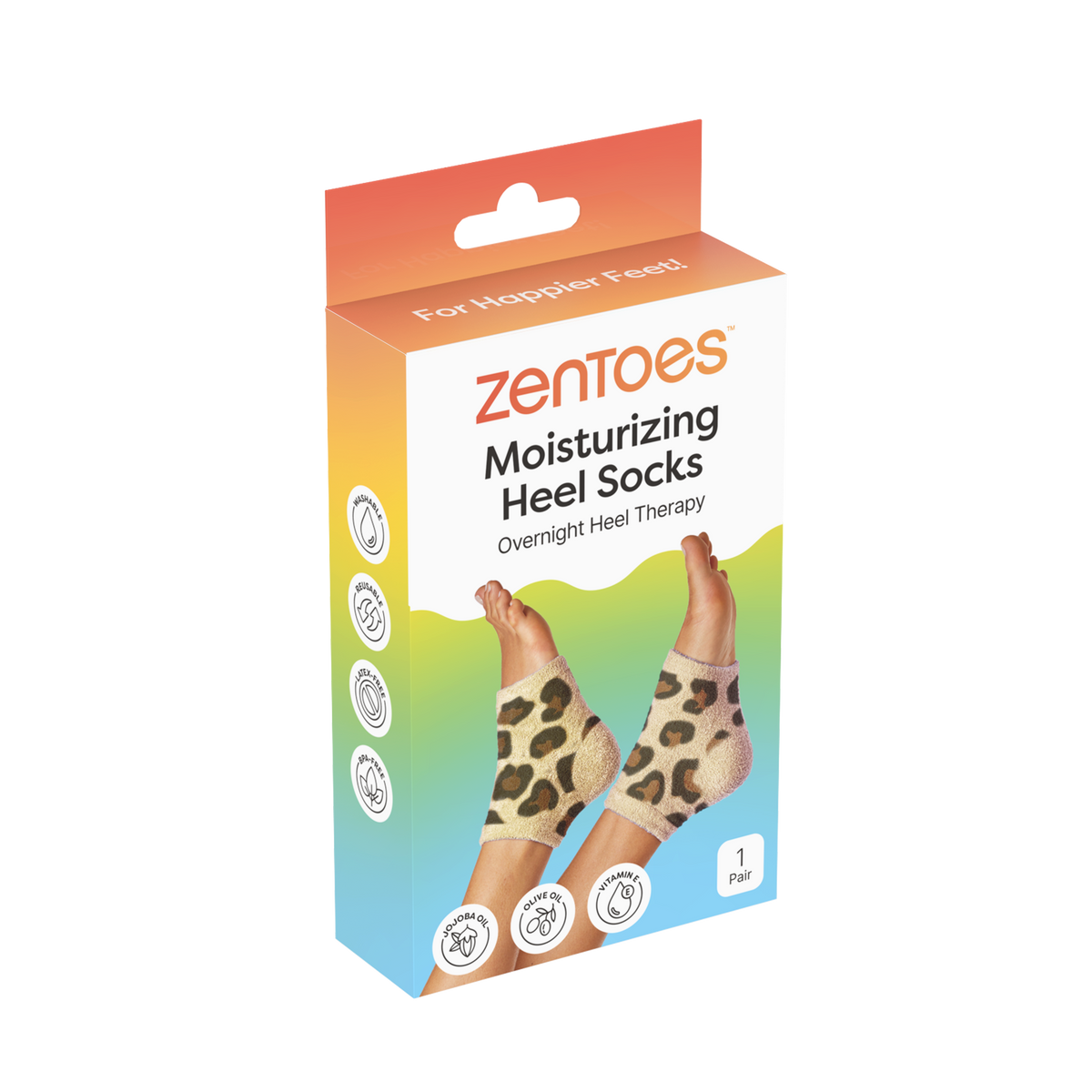 Moisturizing Heel Socks - 1 Pair - Fuzzy