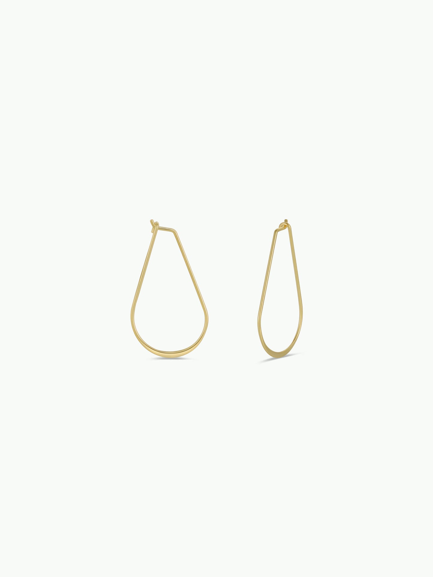 Gold Long Oval Hoop