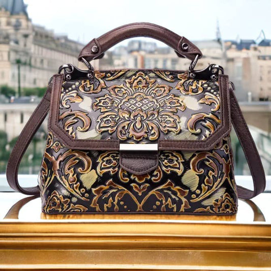 Vintage Design Embossed Tote Bag