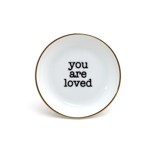 You Are Loved Ring Dish, GOLD, ring holder, trinket dish