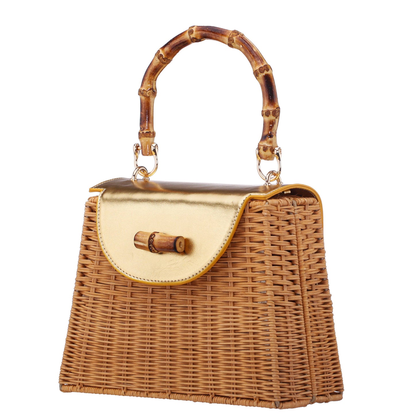 Handbag: CAPRI-NATURAL GOLD