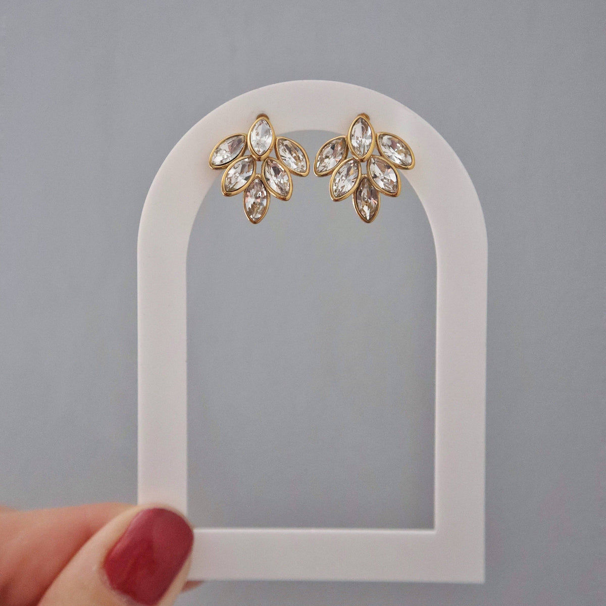 Laurel Earrings | Statement Zirconia Earrings