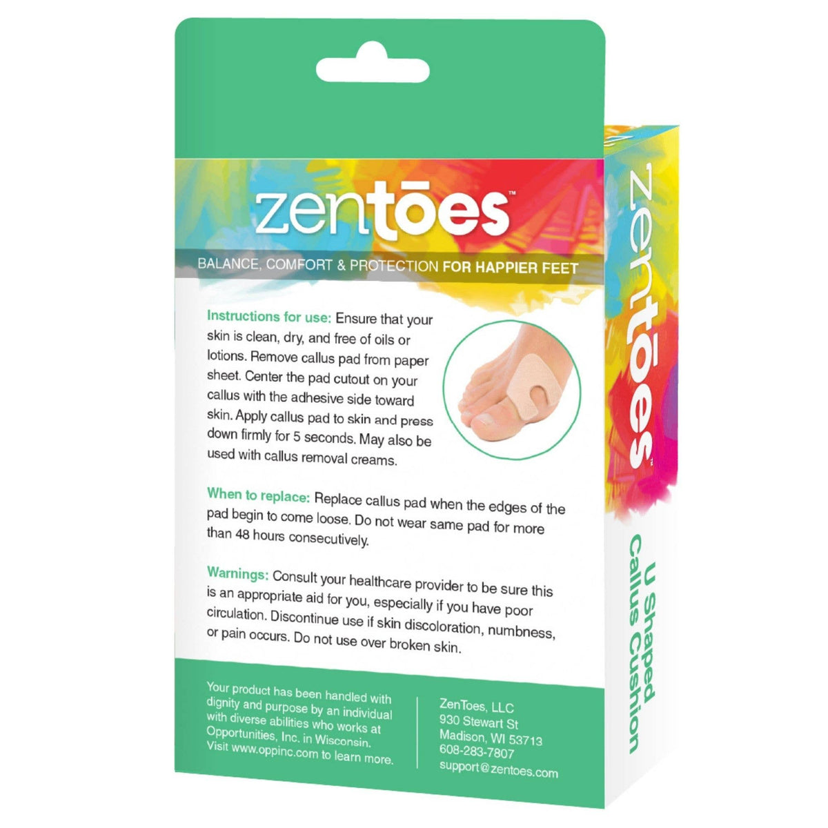 U-Shaped Felt Callus Pads - 12 Pack