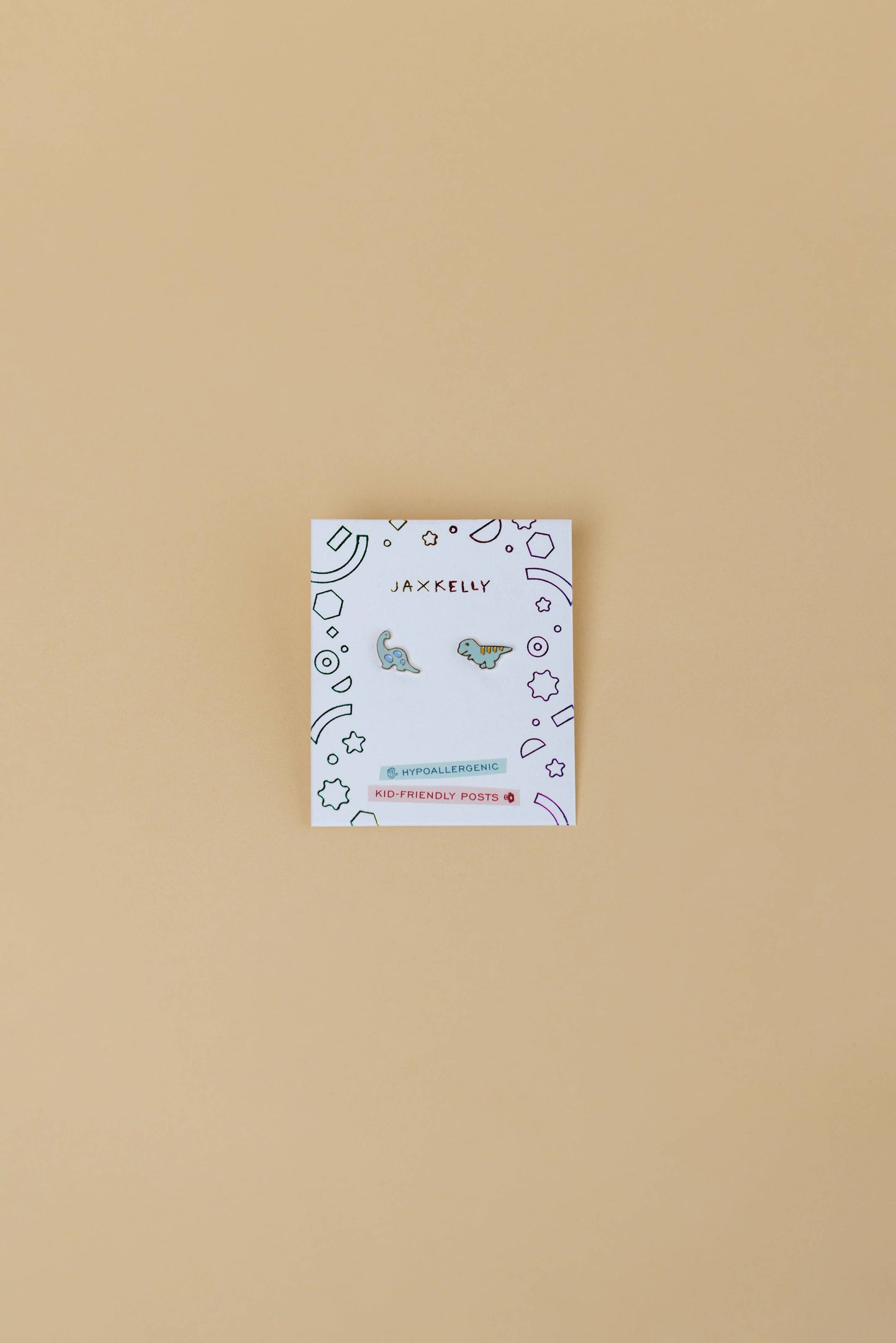 Dinosaur Enamel Flat Back Kids Earrings