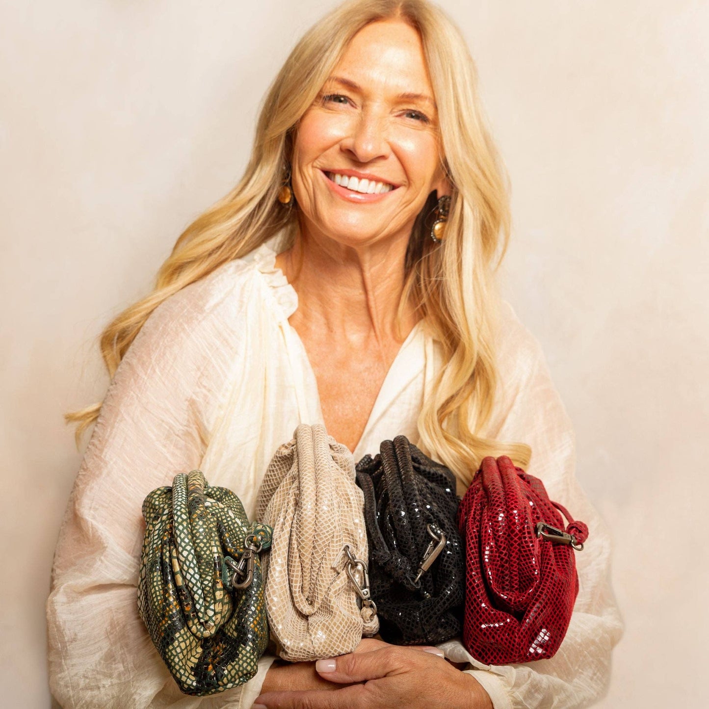 Foil Layla Leather Crossbody Bag