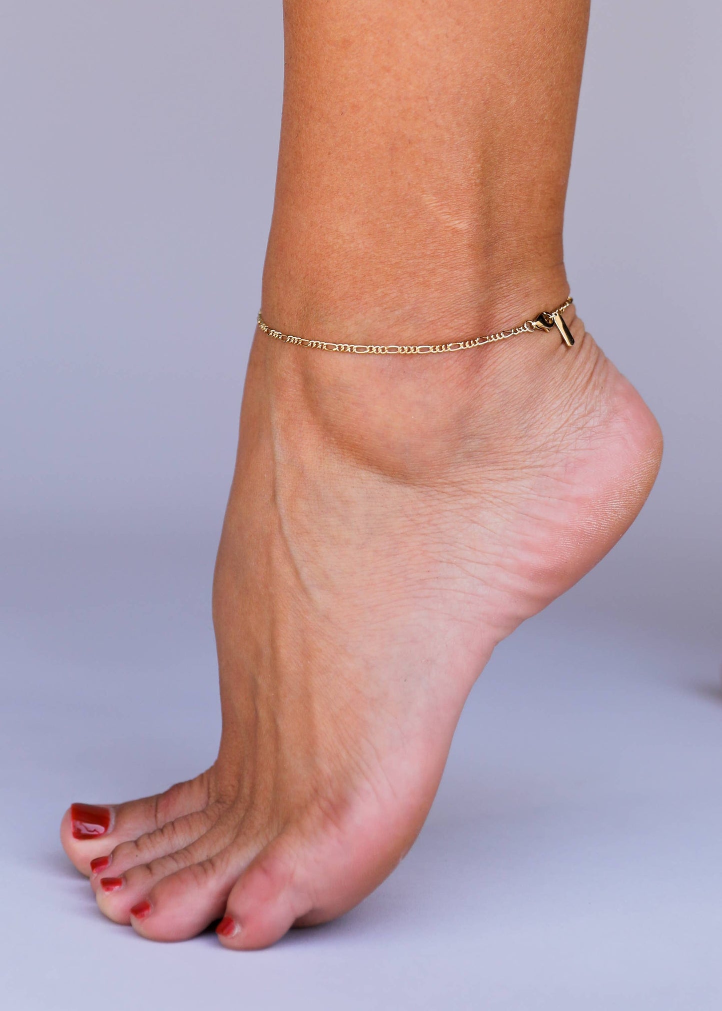 Simple Twist Chain Anklet - 18k Gold Plated