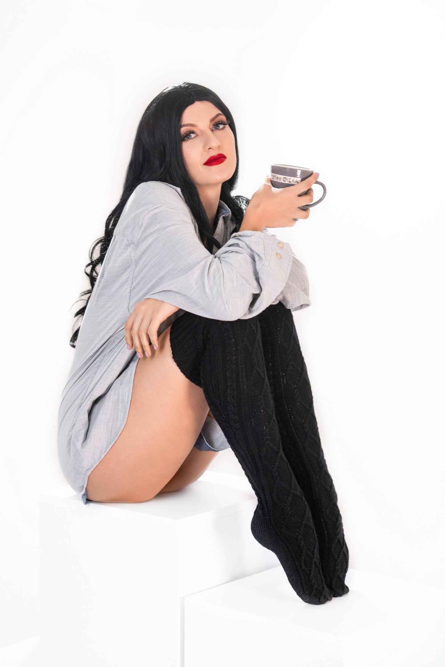 Over The Knee Knit Sweater Socks