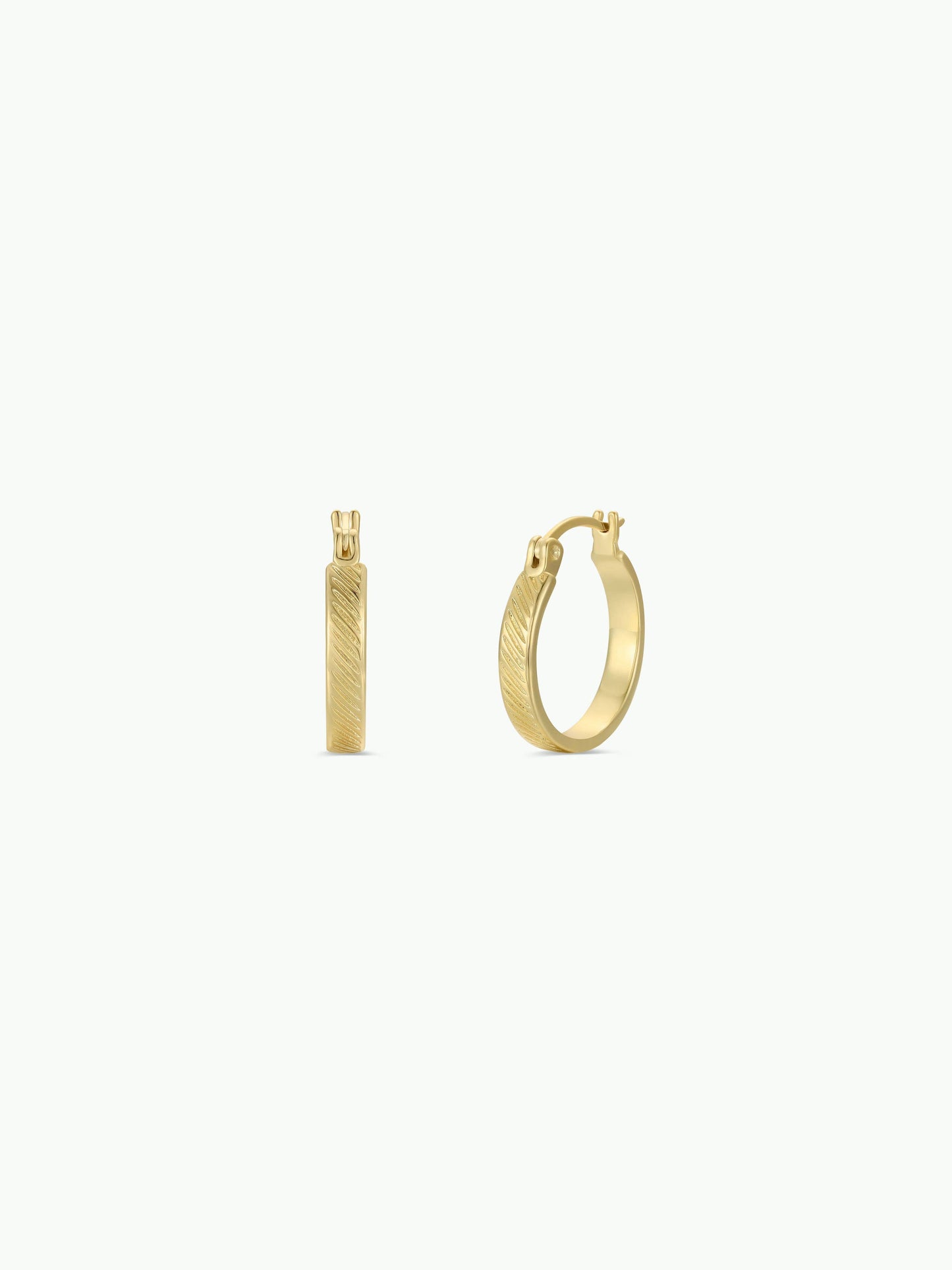 Gold Hoop - Textured - Earrings