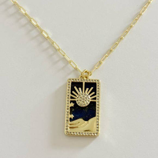 Sun Medallion Tarot Necklace
