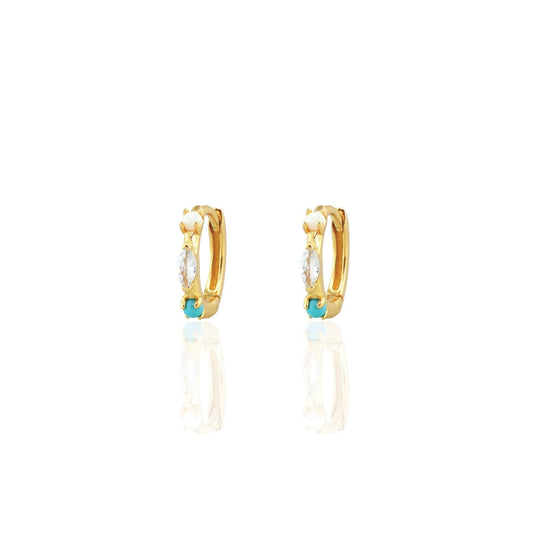 Seaside Spark Huggie Hoop Earrings