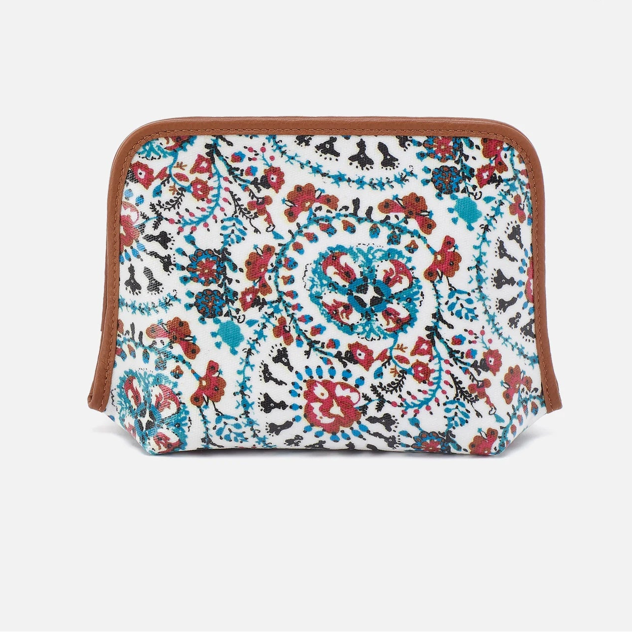 Beauty Cosmetic Pouch In Printed Leather