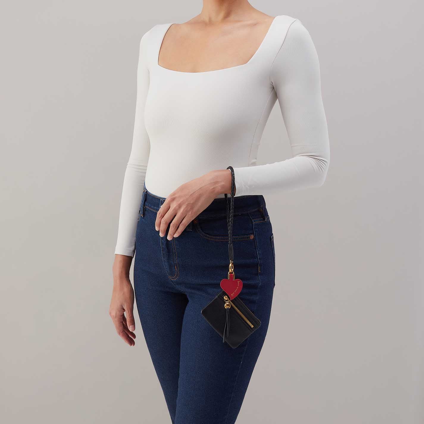 Lasso Phone Wristlet In Pebbled Leather