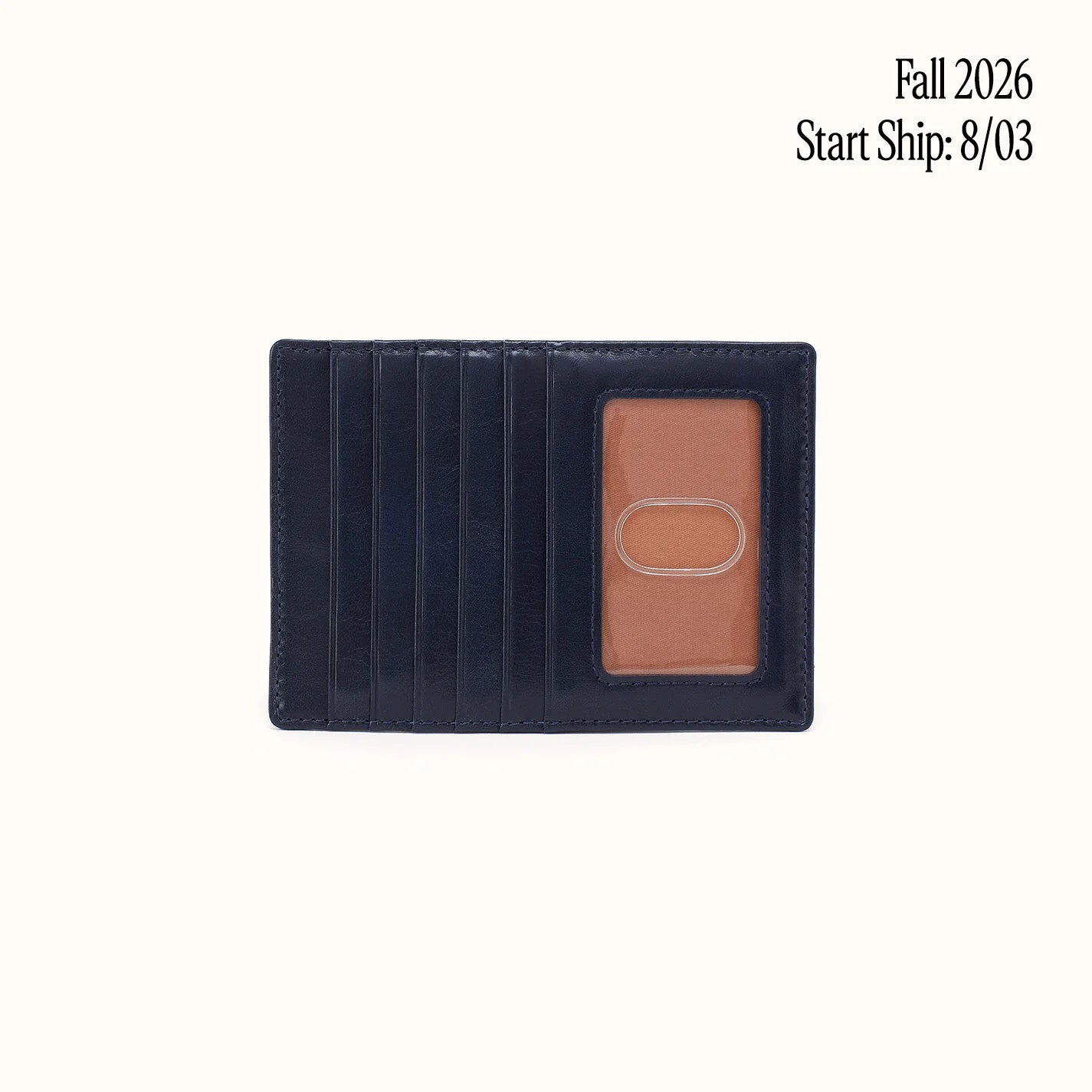 Euro Slide Card Case in Polished Leather