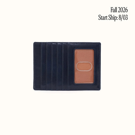 Euro Slide Card Case in Polished Leather