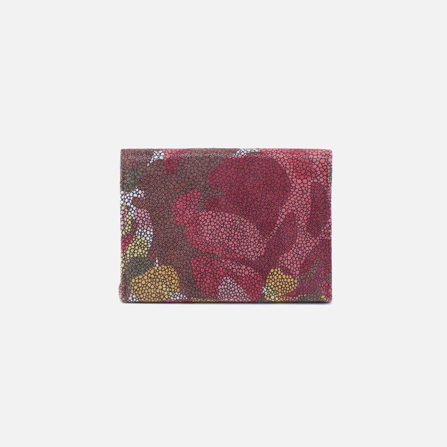 Robin Compact Wallet In Printed Leather