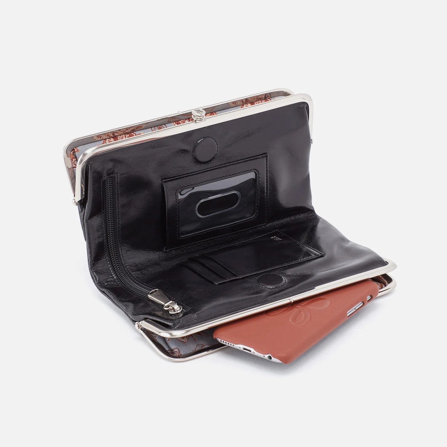 Lauren Clutch Wallet in Polished Leather