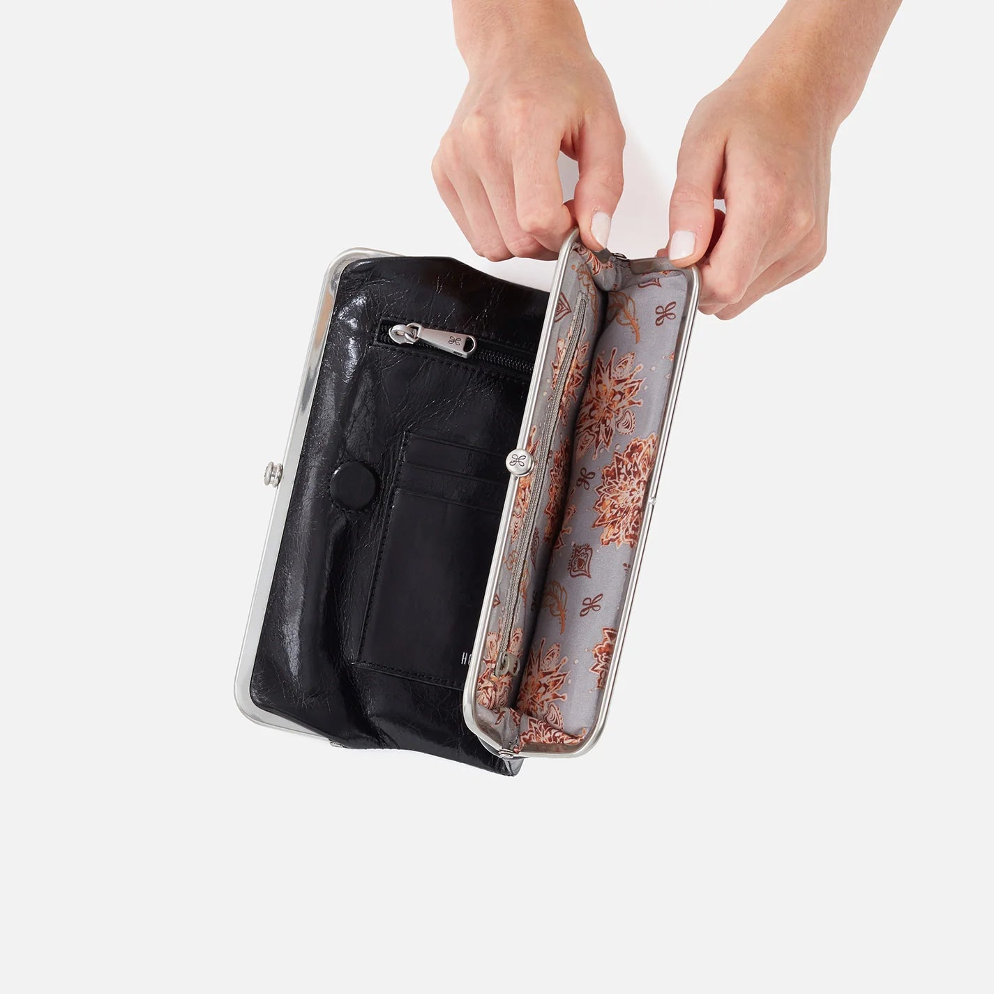 Lauren Clutch Wallet in Polished Leather