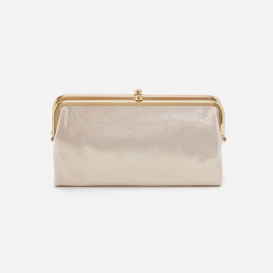 Lauren Clutch Wallet in Metallic Leather