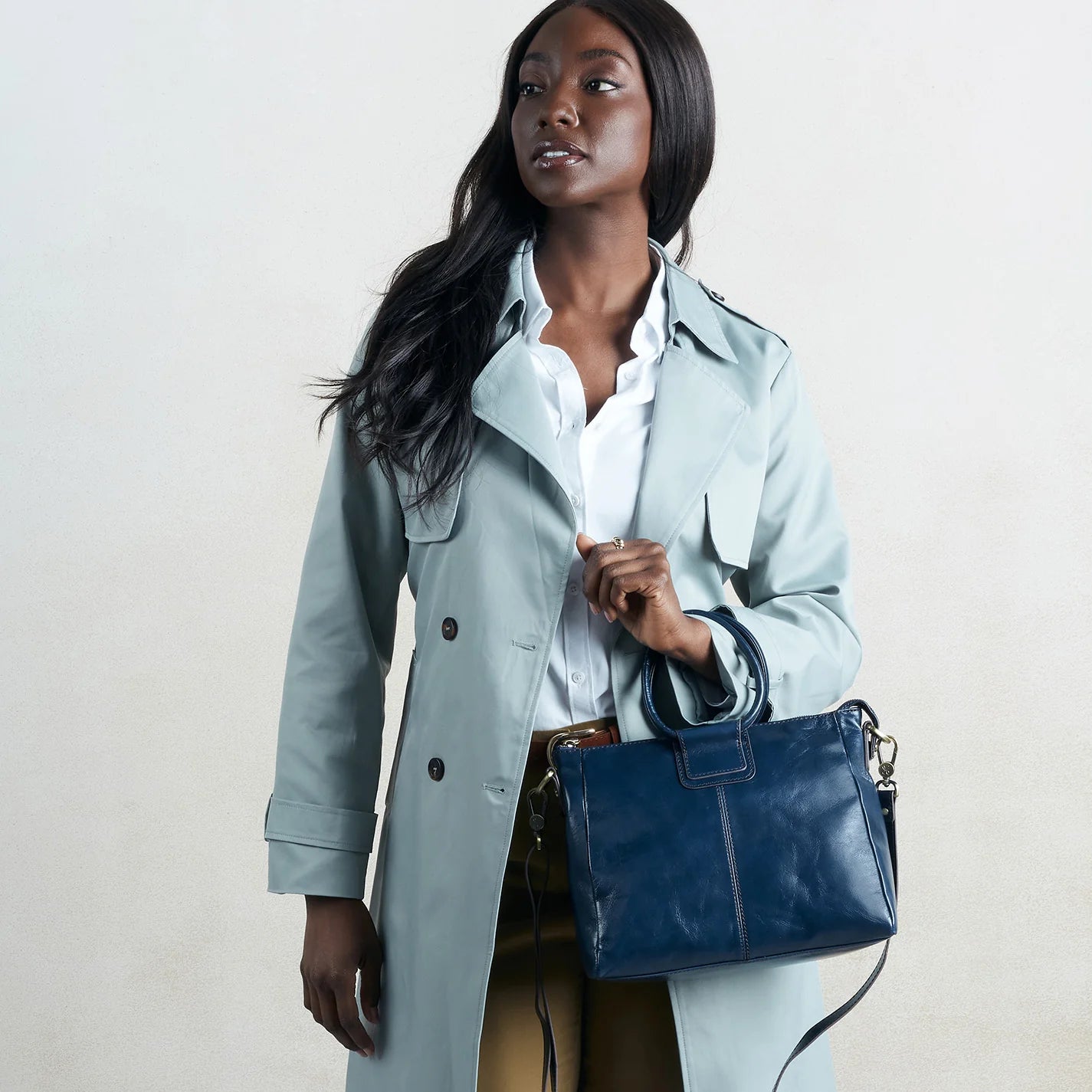 Sheila Medium Satchel in Polished Leather