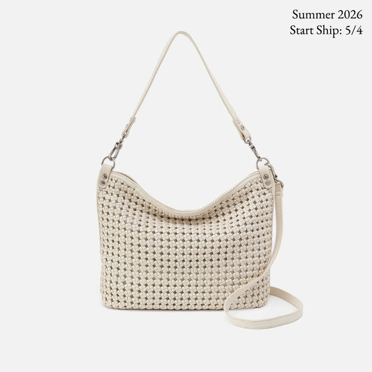 Pier Shoulder Bag in Woven Leather