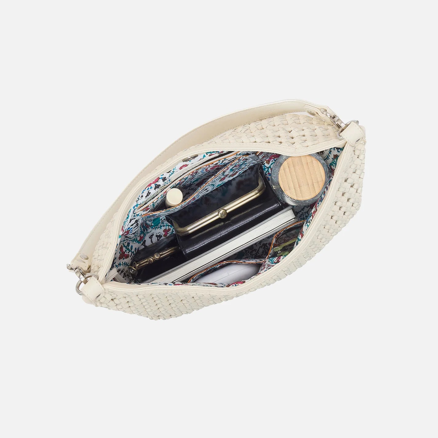 Pier Shoulder Bag in Woven Leather