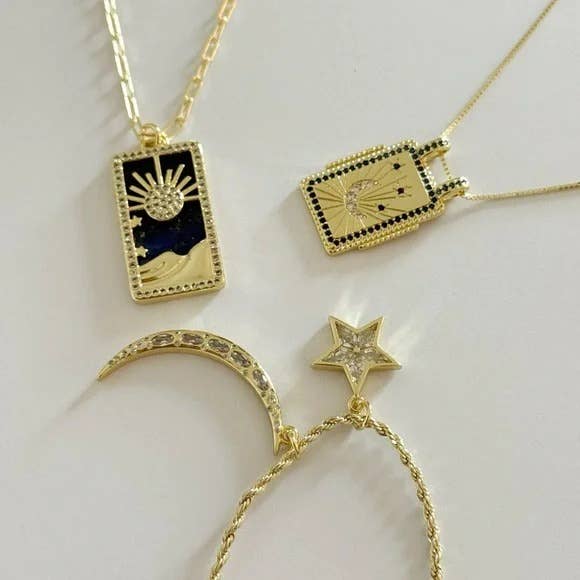 Moon and Star Necklace