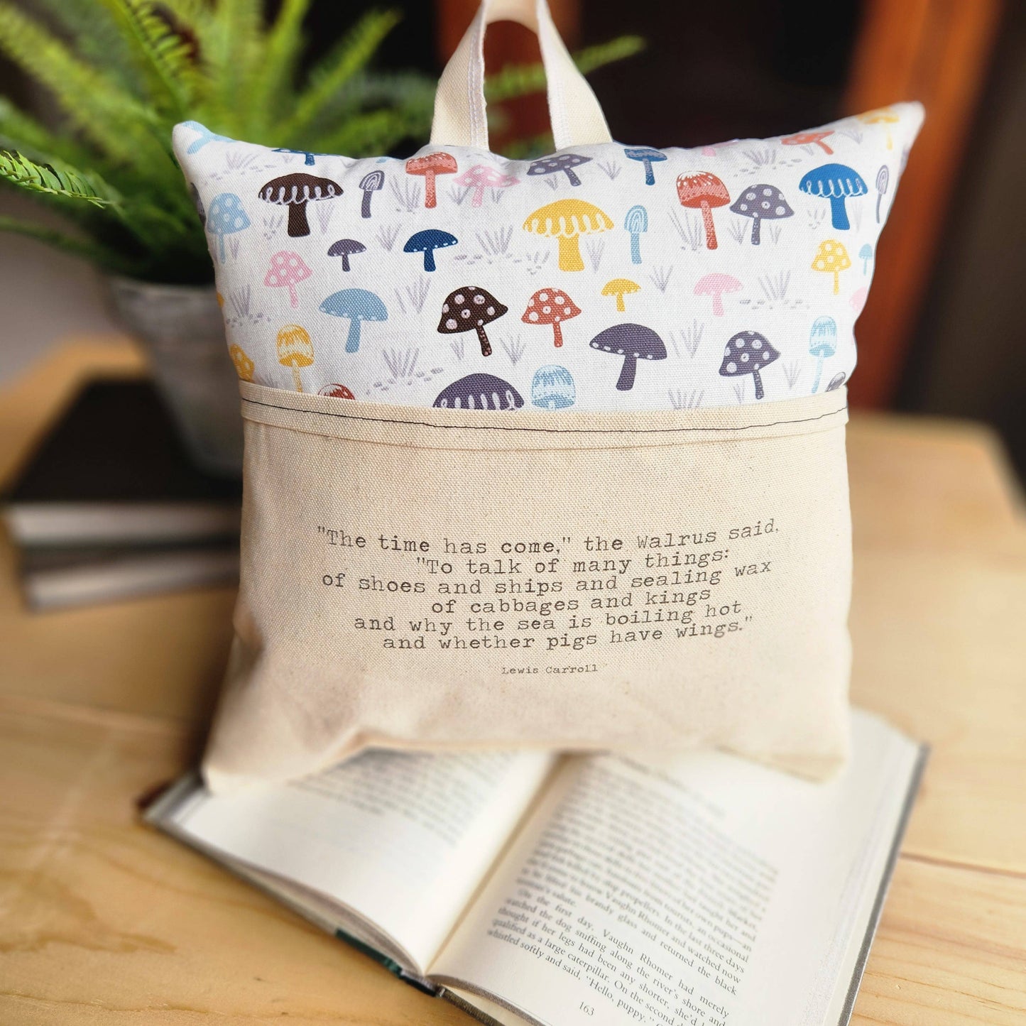 The Walrus and the Carpenter, Reading Pillow, mushroom