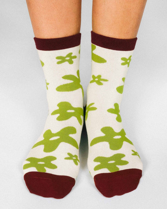 Flower Knit Ankle Sock by Hannah Packer