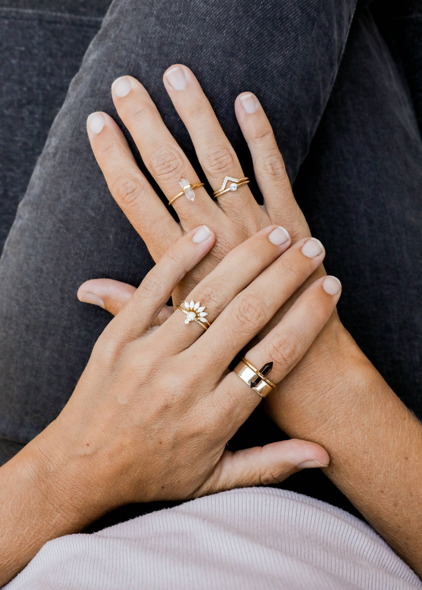 Gold Rings - Opal Crown