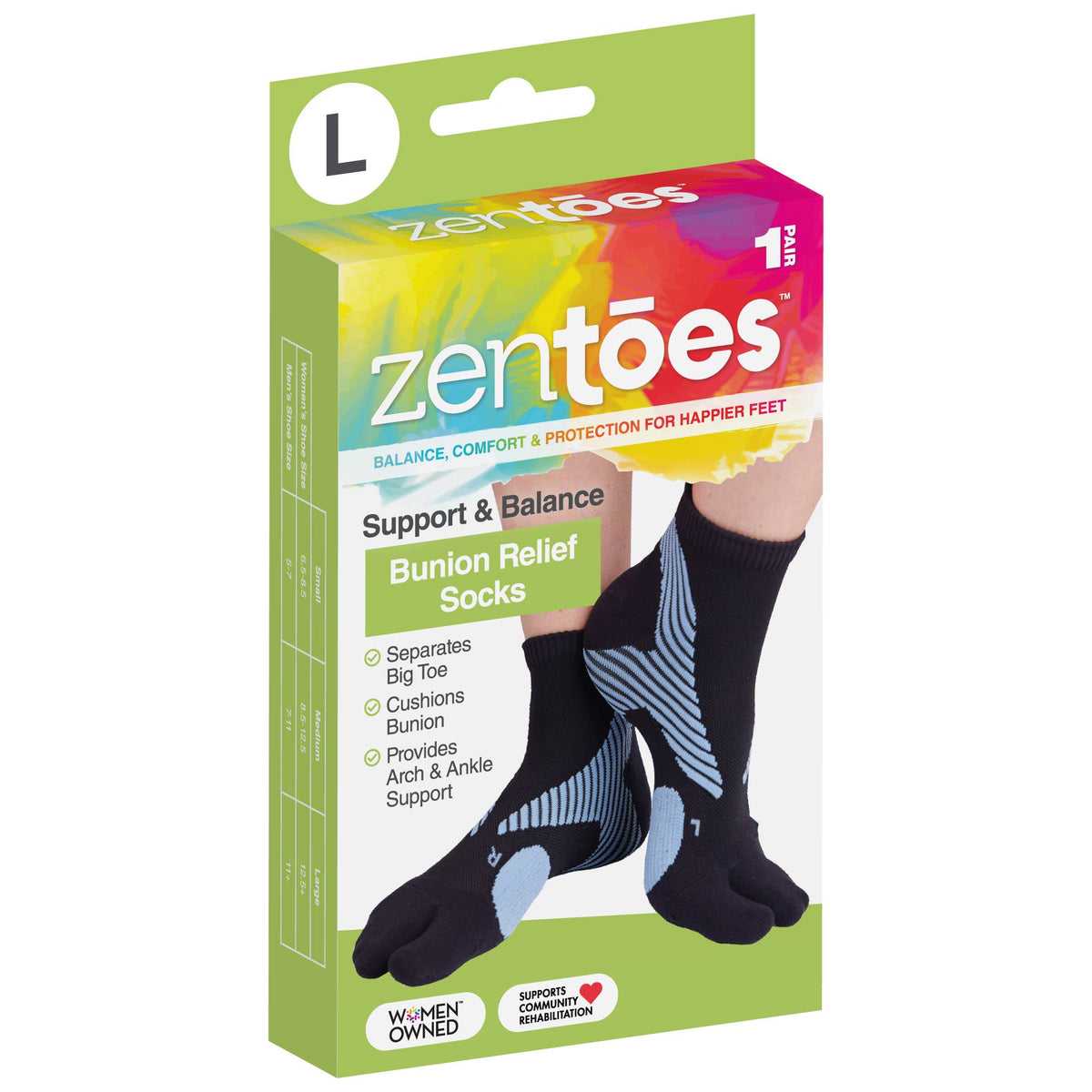 Split-Toe Bunion Relief Socks - 1 Pair