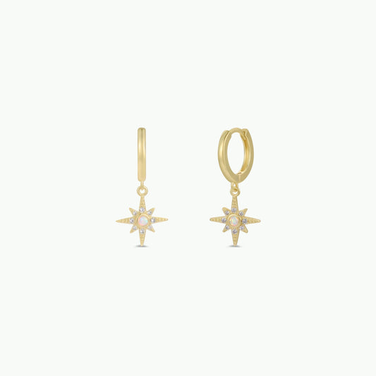 Celestial - Starburst Mini Hoop - Gold Earrings