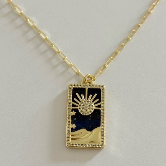 Sun Medallion Tarot Necklace
