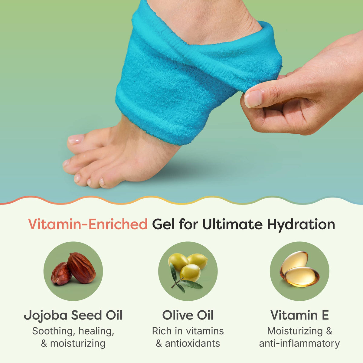 Moisturizing Heel Socks - 1 Pair - Fuzzy