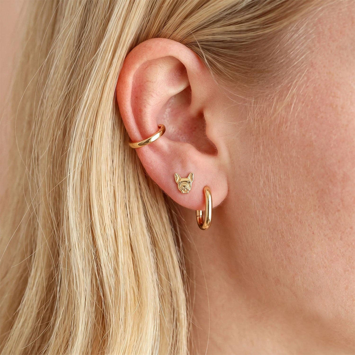 French Bulldog Stud Earrings