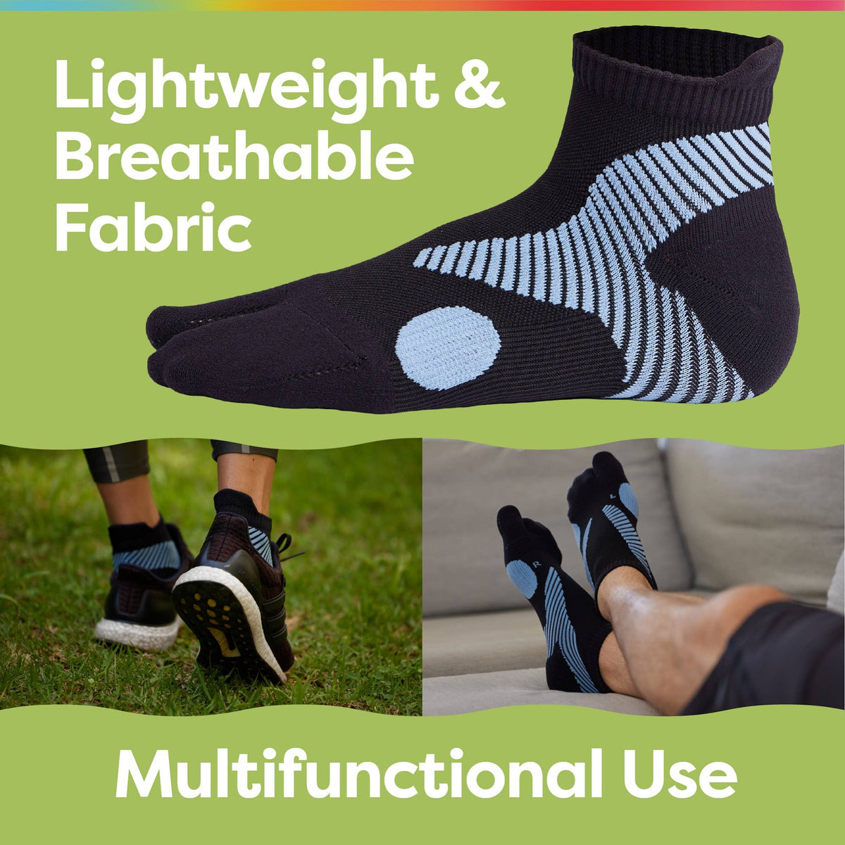 Split-Toe Bunion Relief Socks - 1 Pair