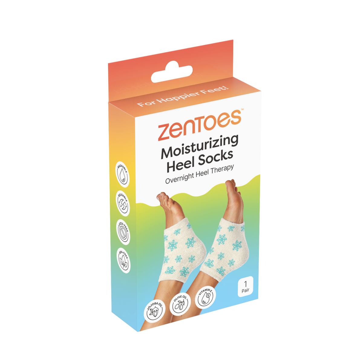 Moisturizing Heel Socks - 1 Pair - Fuzzy