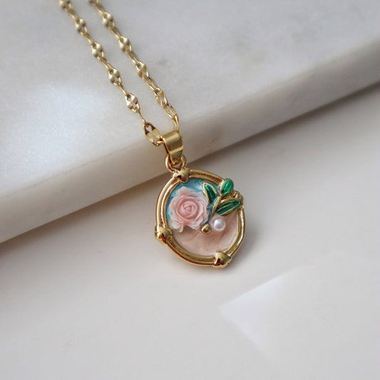 Rose Bloom Necklace | Pendant Necklace