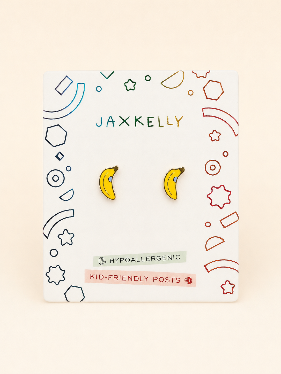 Banana Enamel Flat Back Kids Earrings