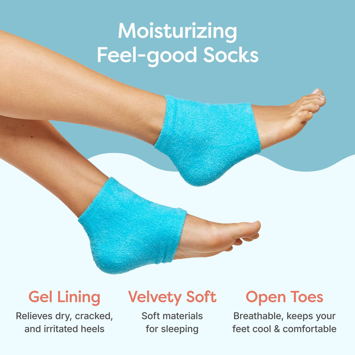 Moisturizing Heel Socks - 1 Pair - Fuzzy