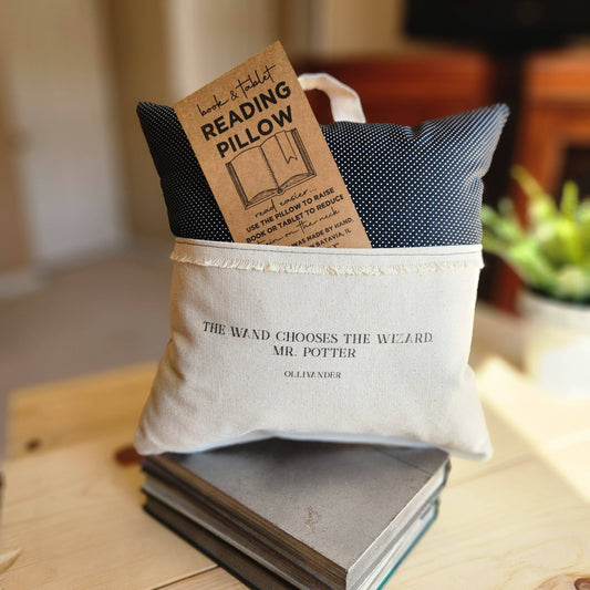 The Wand Chooses the Wizard, Reading Pillow, dot print