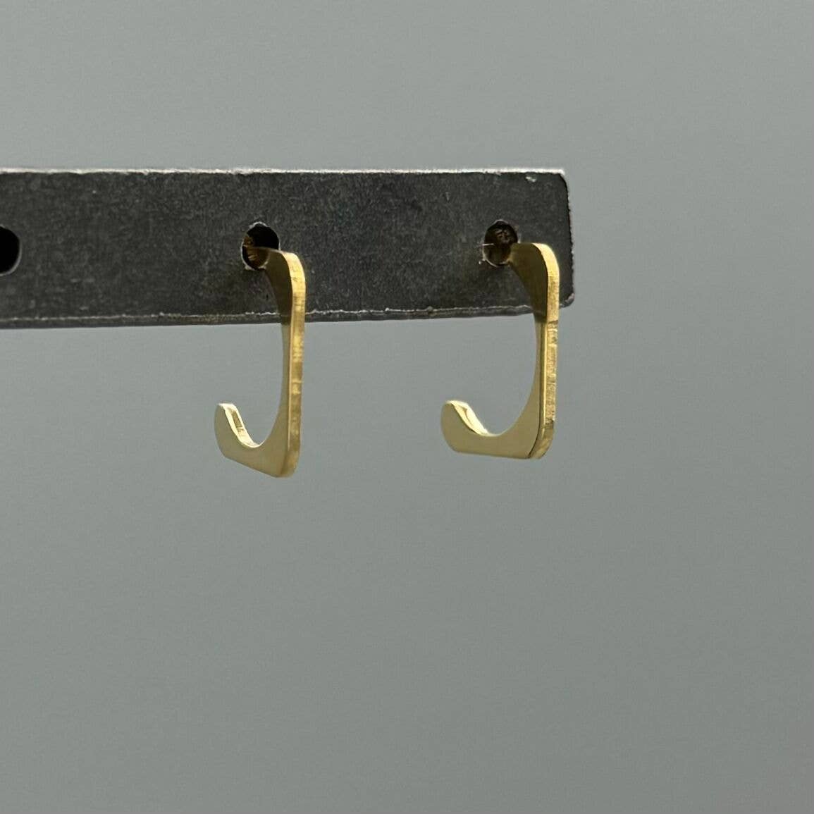 Flat Square Circle Cut-Out Post Hoops