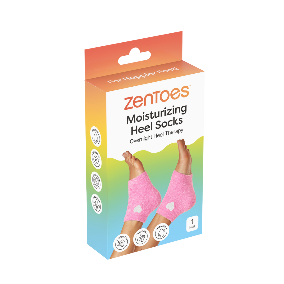 Moisturizing Heel Socks - 1 Pair - Fuzzy